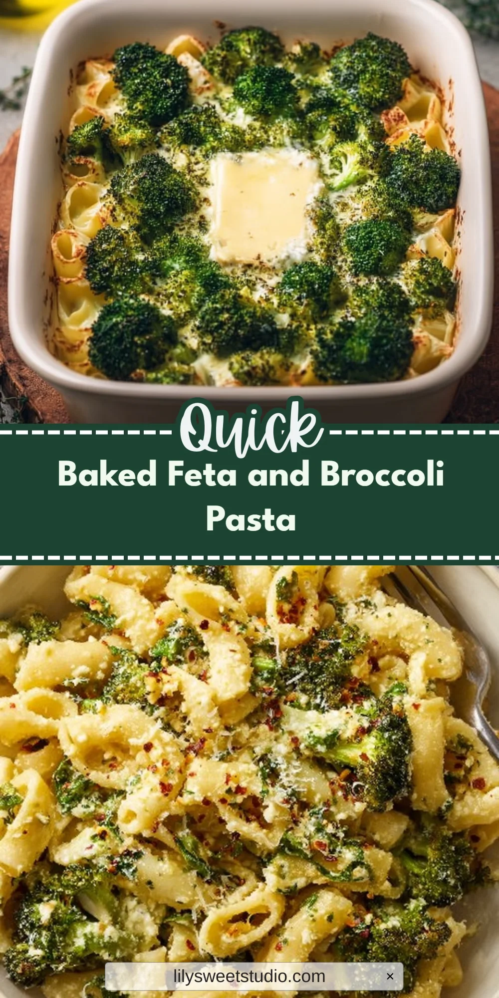 Baked Feta and Broccoli Pasta