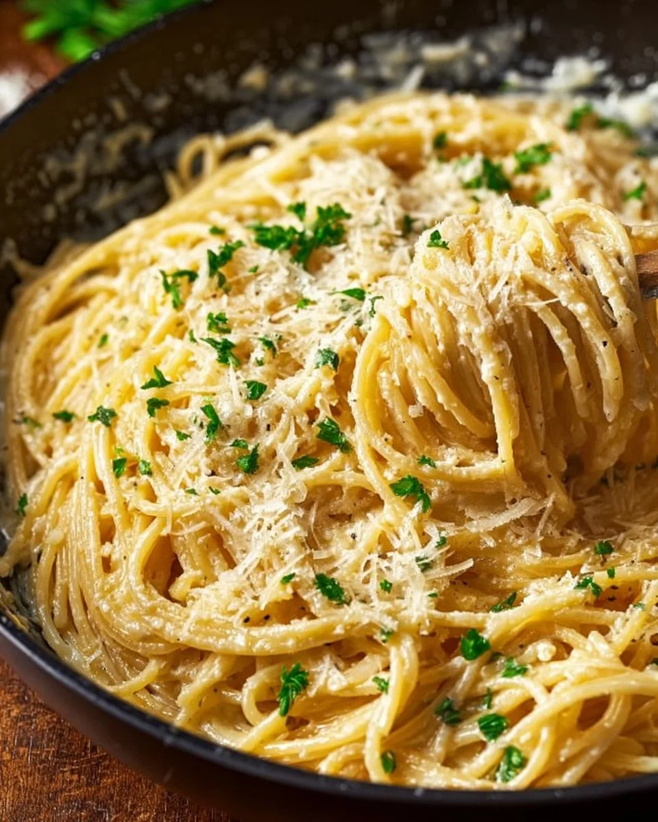 Cheesy Garlic Parmesan Spaghetti