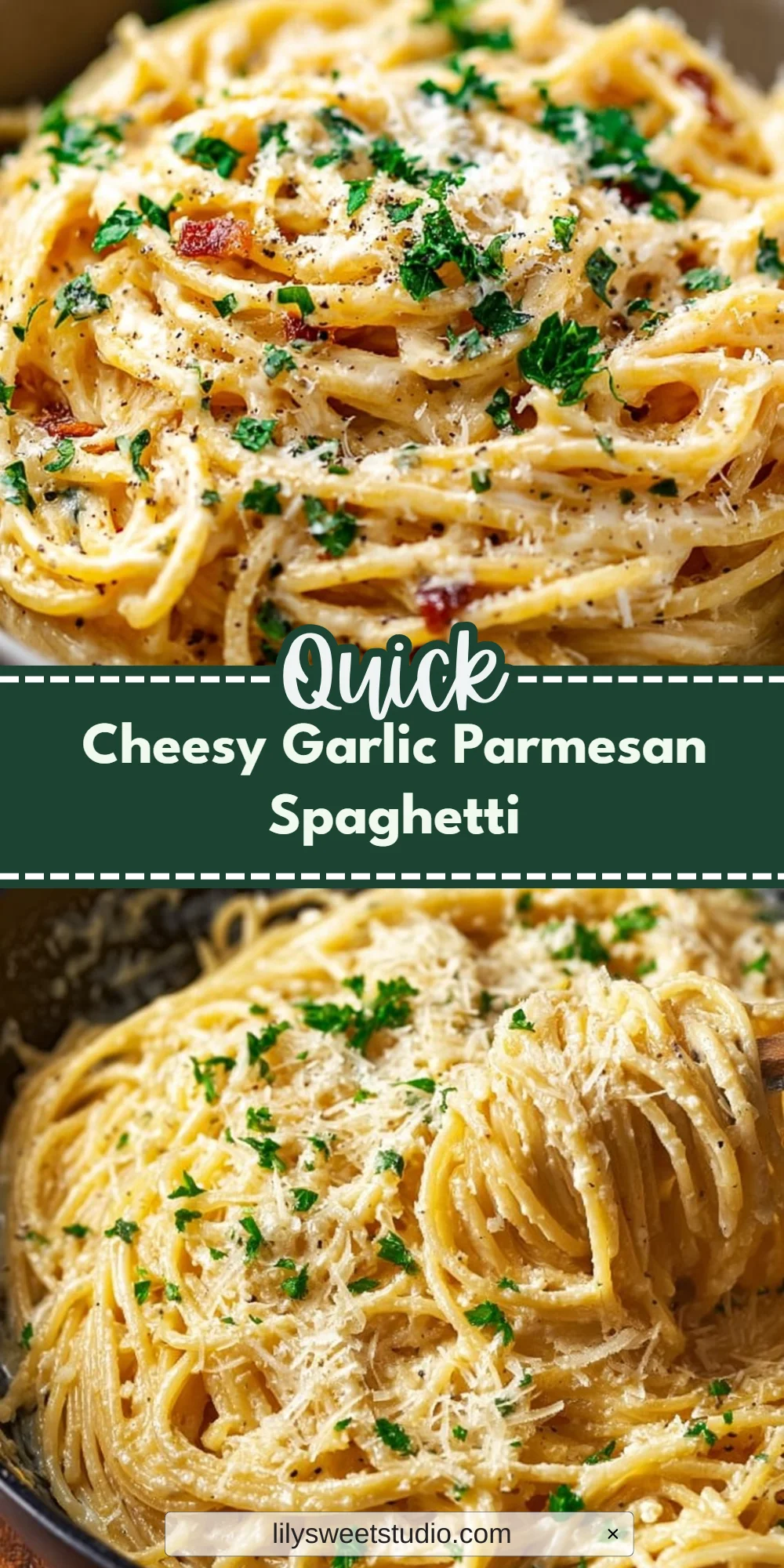 Cheesy Garlic Parmesan Spaghetti