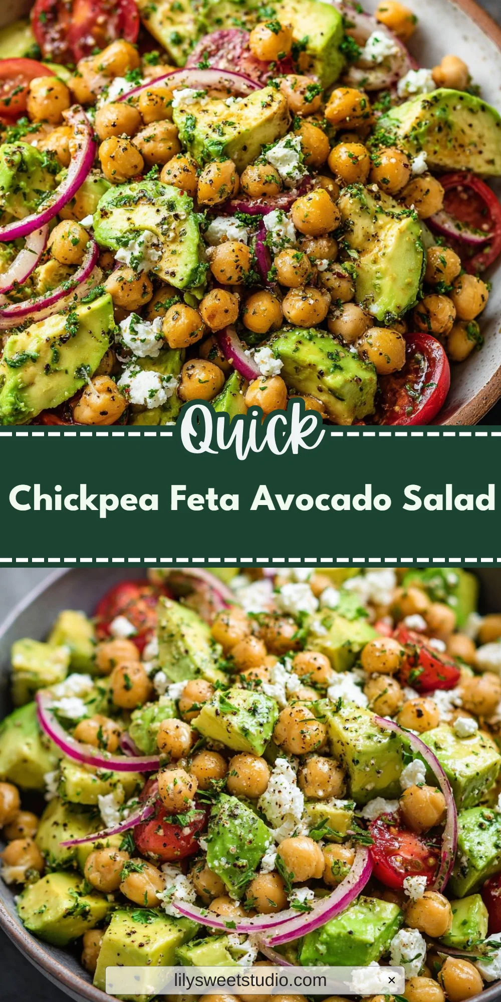 Chickpea Feta Avocado Salad