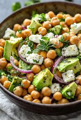 Chickpea Feta Avocado Salad featuring vibrant ingredients in a bowl