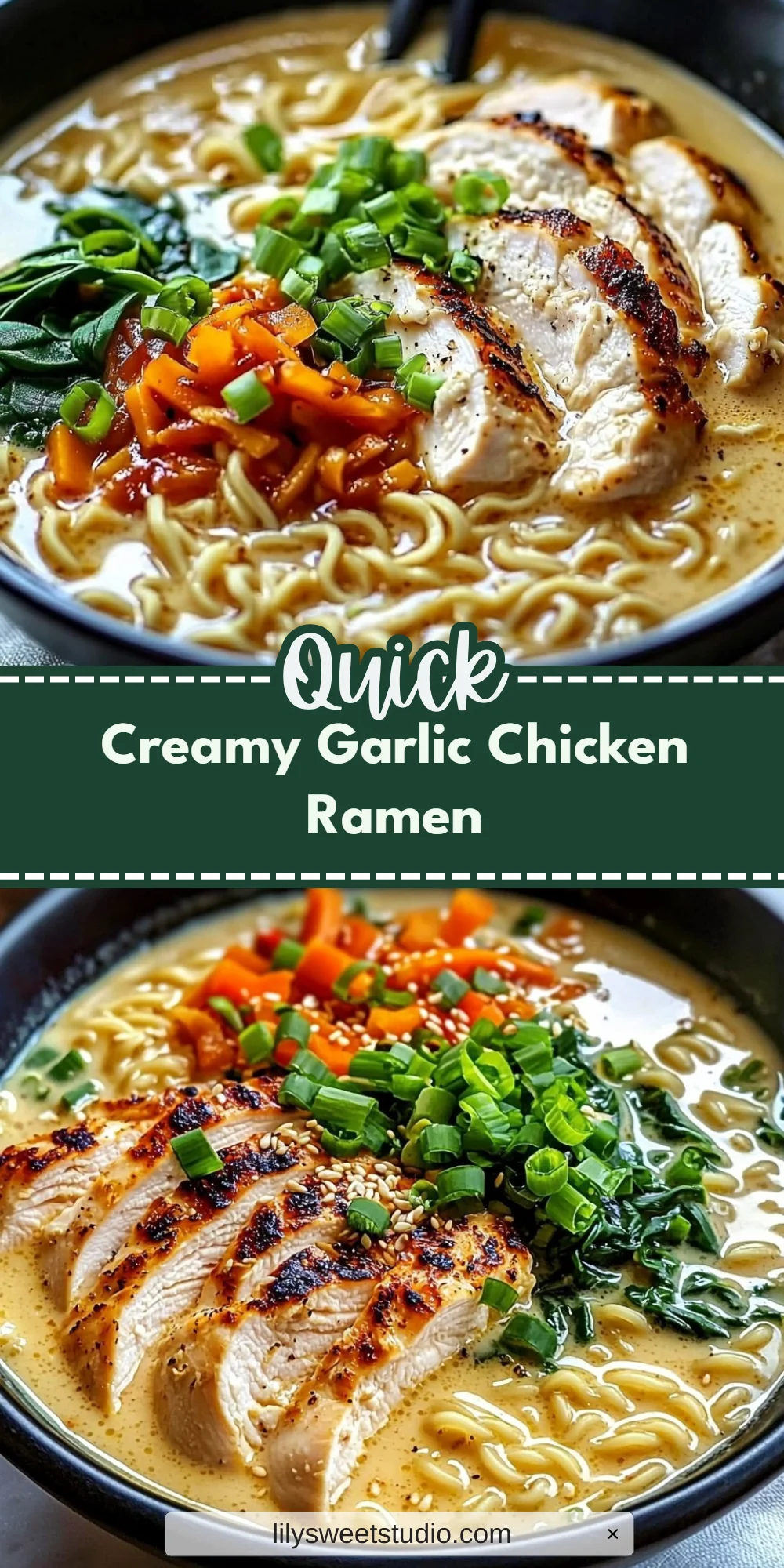Creamy Garlic Chicken Ramen