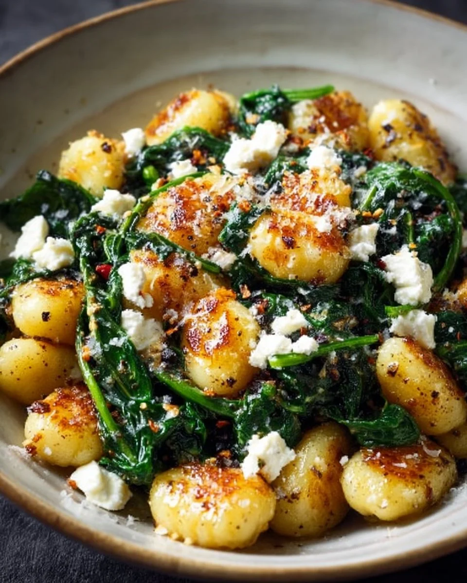 Creamy Gnocchi with Spinach and Feta