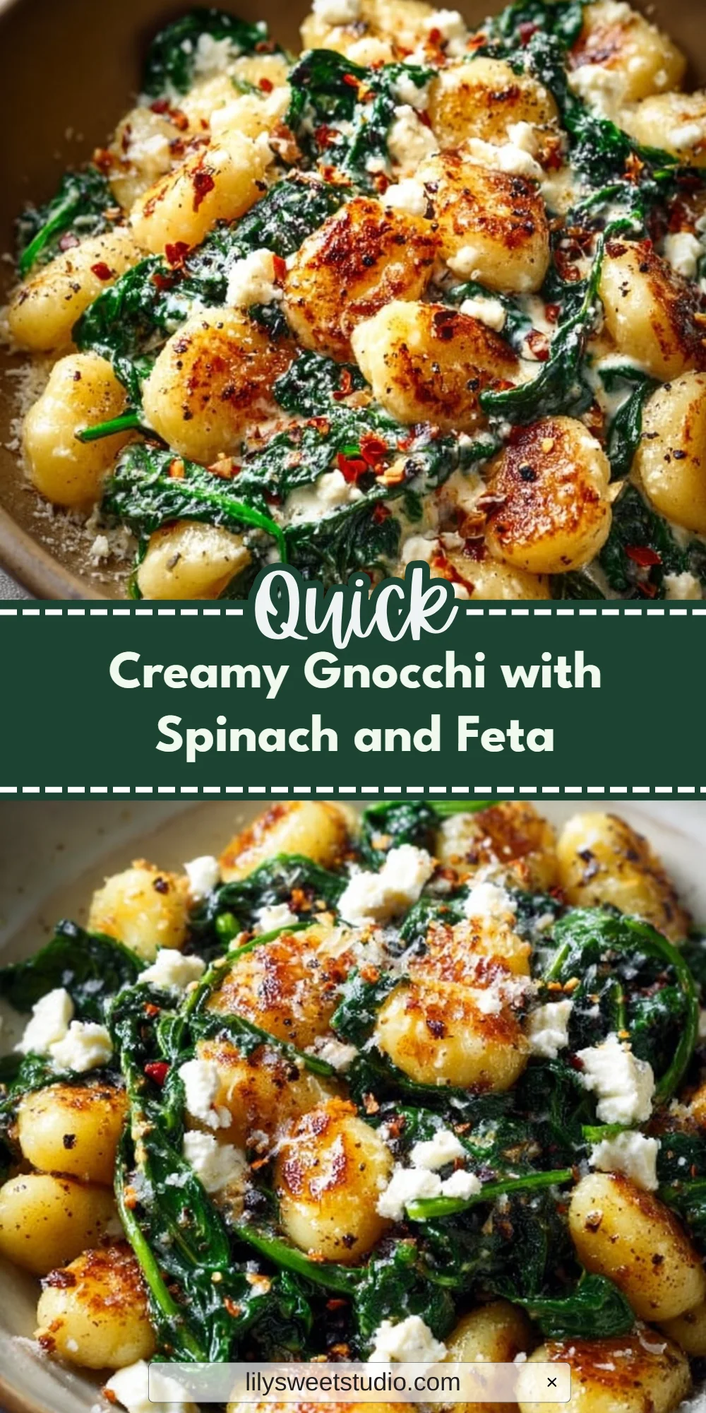 Creamy Gnocchi with Spinach and Feta