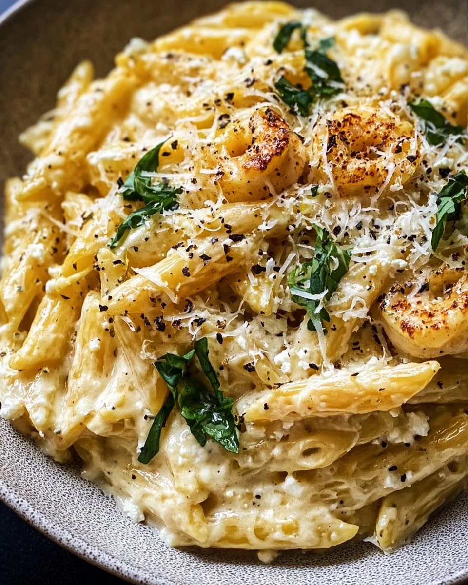 Creamy Lemon Feta Pasta Recipe