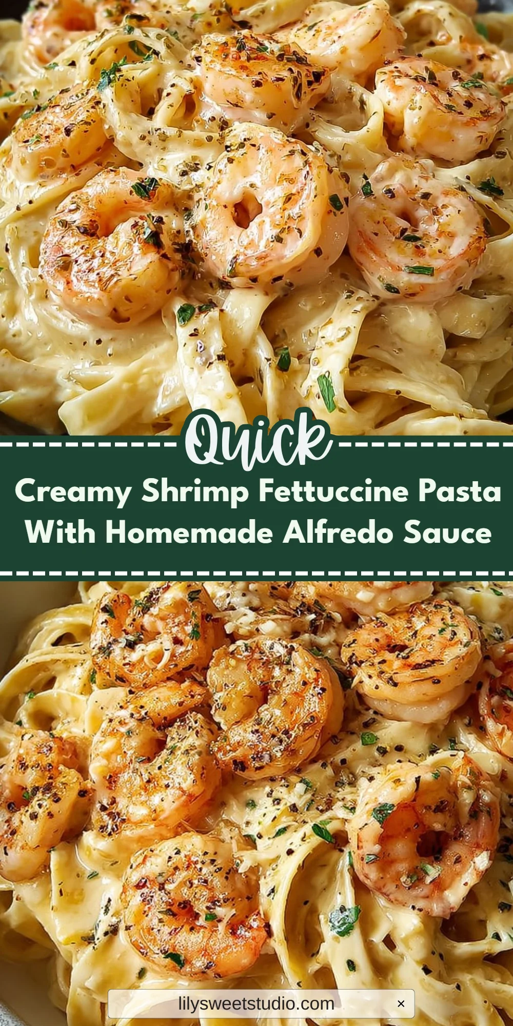 Creamy Shrimp Fettuccine Pasta With Homemade Alfredo Sauce
