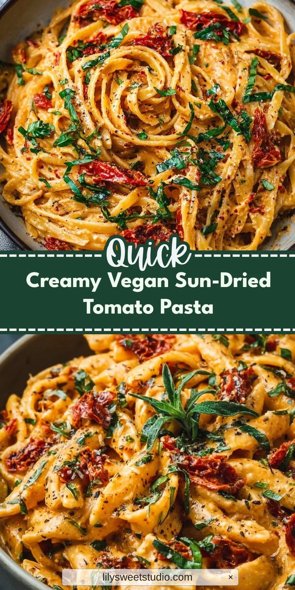 Creamy Vegan Sun-Dried Tomato Pasta