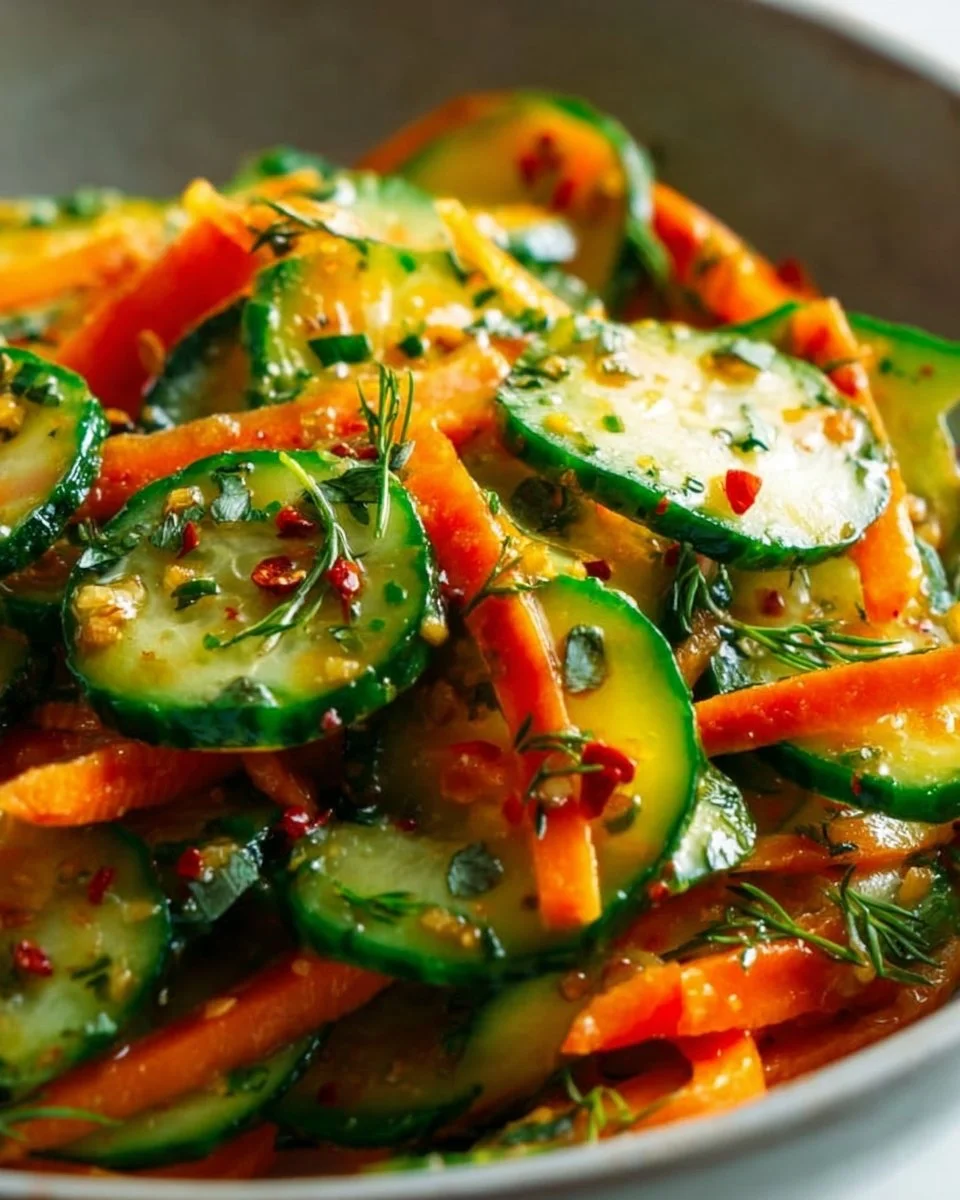 Cucumber Carrot Salad (15 Minutes, Big Crunch!)