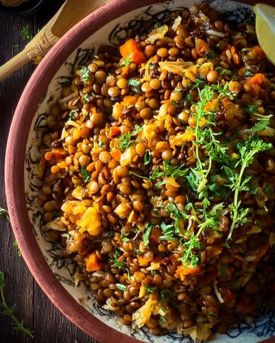 Easy Mediterranean Lentils and Rice