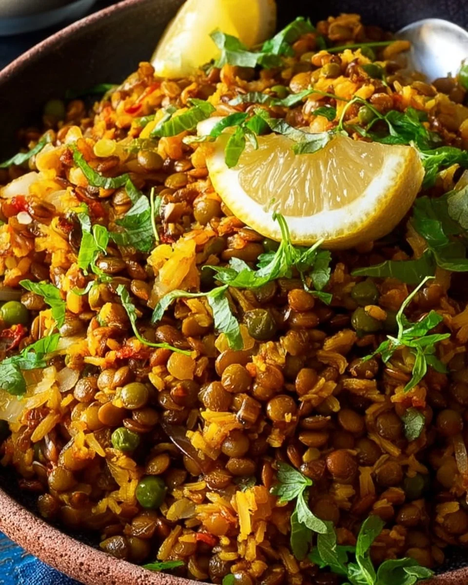 Easy Mediterranean Lentils and Rice