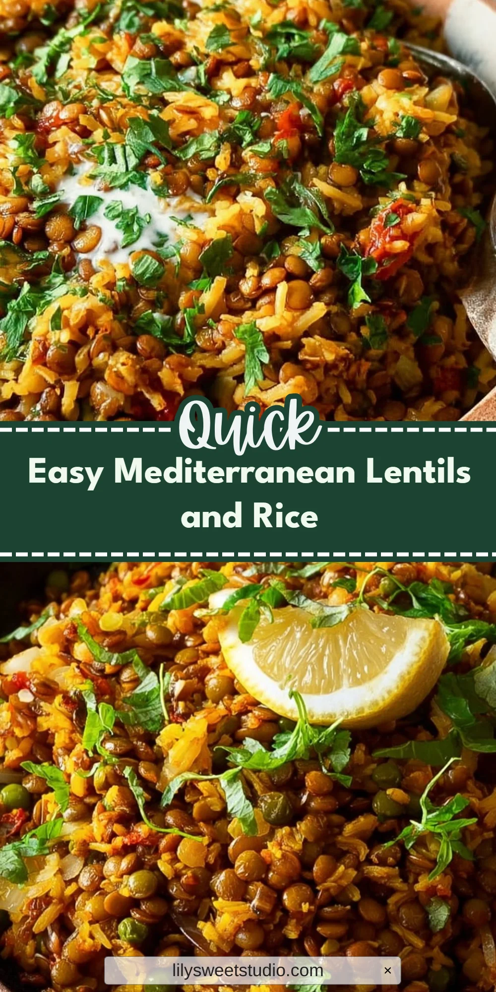 Easy Mediterranean Lentils and Rice