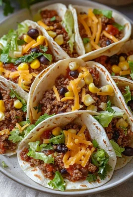 Easy taco cups served on a plate, garnished with cilantro and cheese.