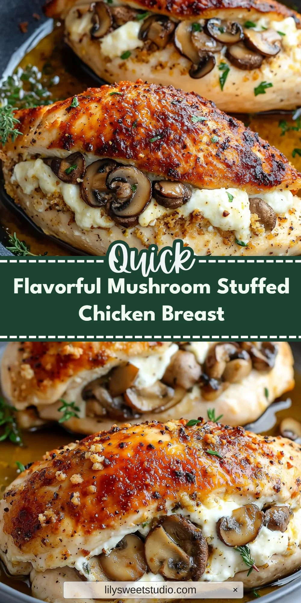 Flavorful Mushroom Stuffed Chicken Breast