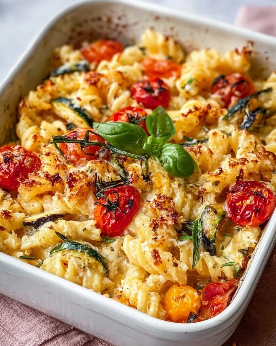 Healthy Baked Feta Pasta with Vegetables