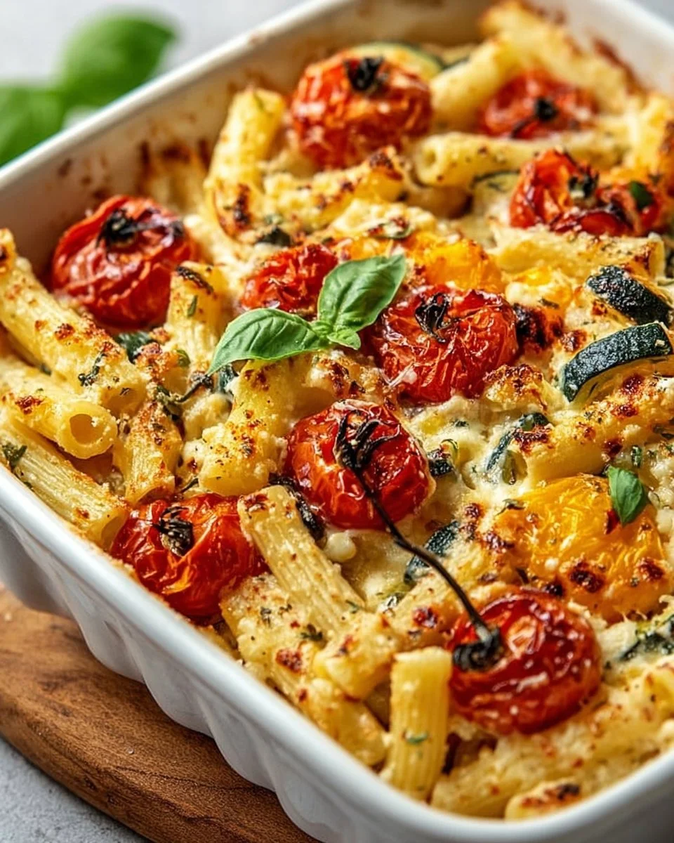 Healthy Baked Feta Pasta with Vegetables