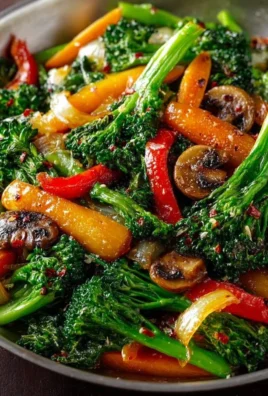 Colorful plate of healthy sautéed vegetables served as a nutritious side dish
