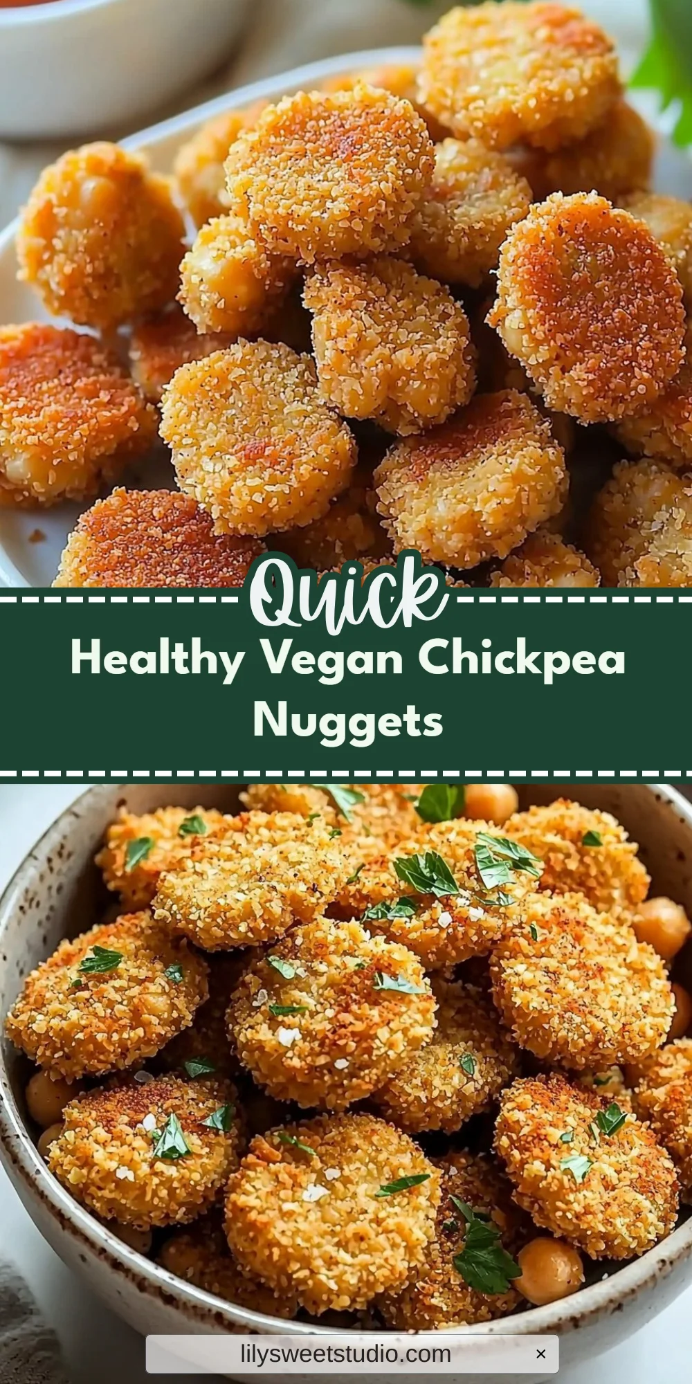 Healthy Vegan Chickpea Nuggets