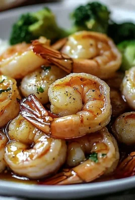 Delicious high-protein honey garlic shrimp served with vegetables