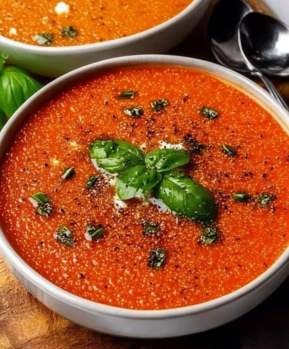 High Protein Tomato Soup with Cottage Cheese
