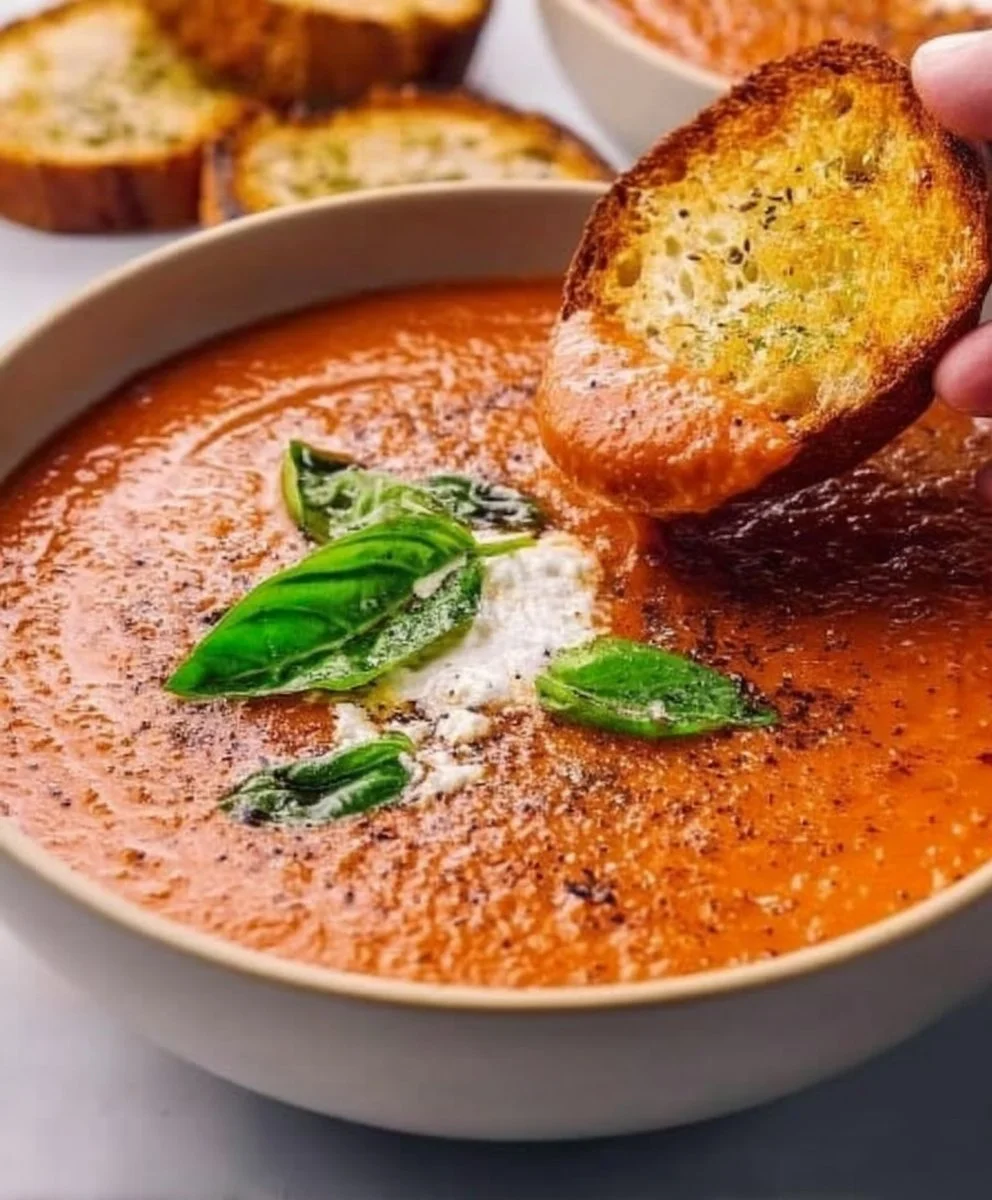 High Protein Tomato Soup with Cottage Cheese