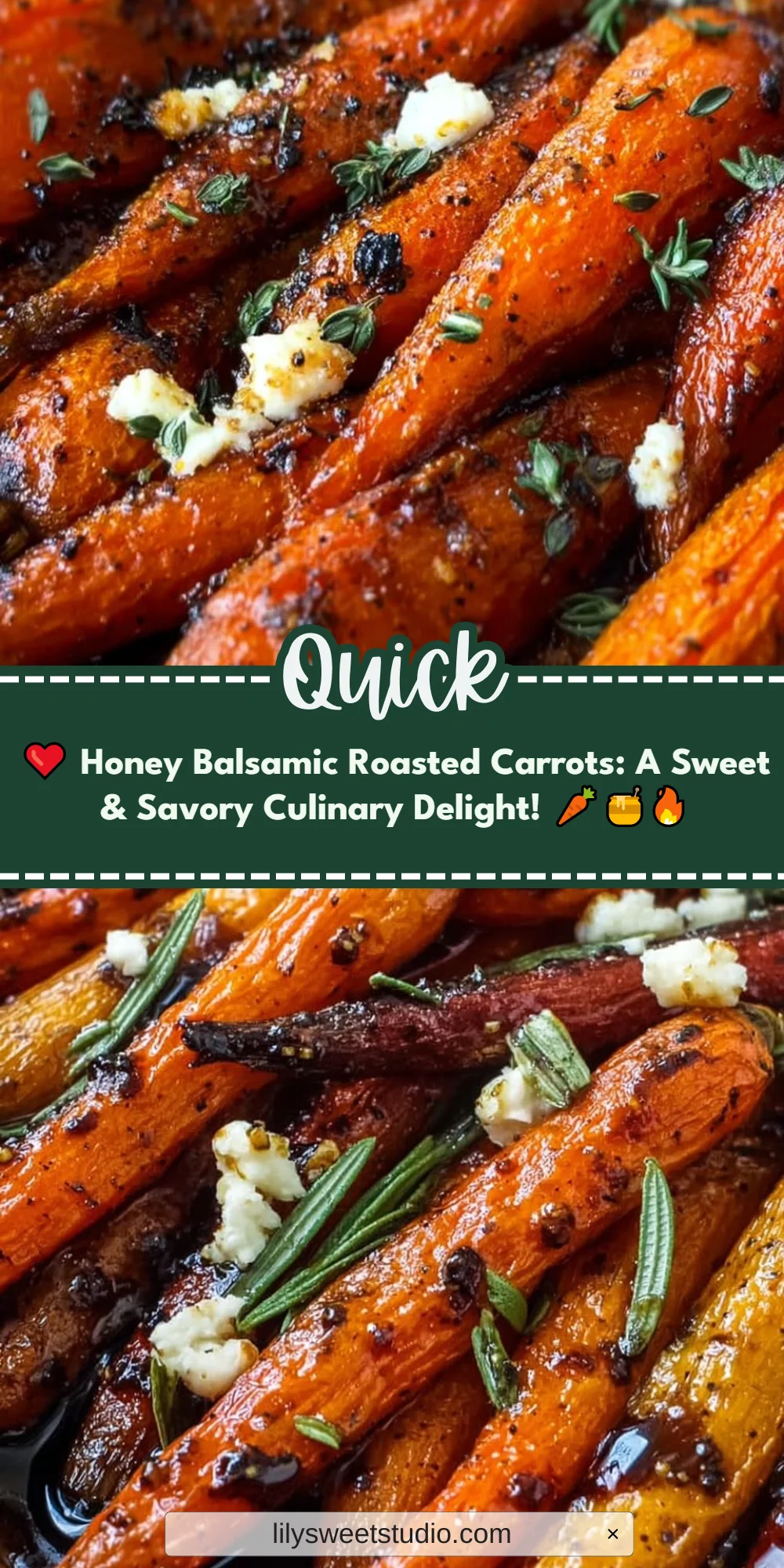 ❤️ Honey Balsamic Roasted Carrots: A Sweet & Savory Culinary Delight! 🥕🍯🔥