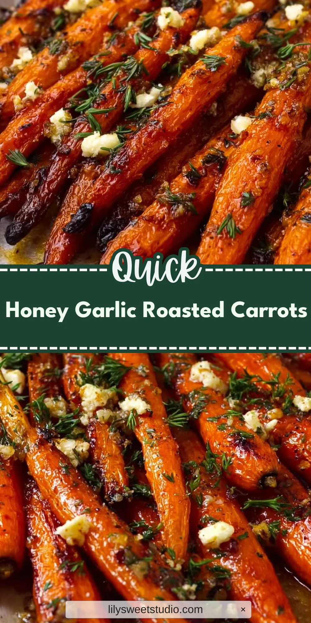 Honey Garlic Roasted Carrots