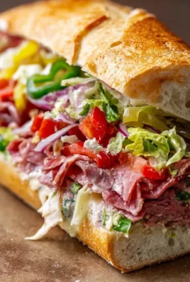 Delicious Italian Grinder Salad Sandwich with fresh ingredients and toppings