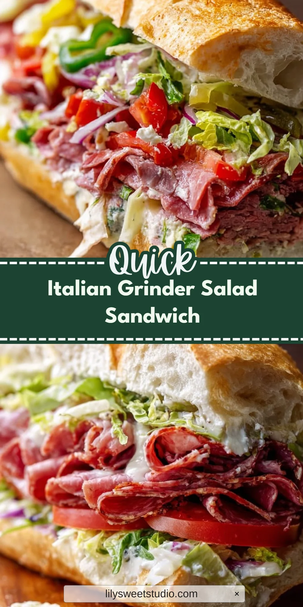 Italian Grinder Salad Sandwich