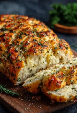 Loaf of Italian herbs and cheese bread fresh out of the oven