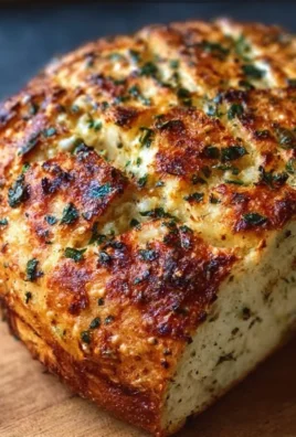 Freshly baked Italian Herbs and Cheese Bread with herbs and cheese topping