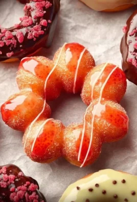 Delicious Japanese mochi donuts with assorted toppings
