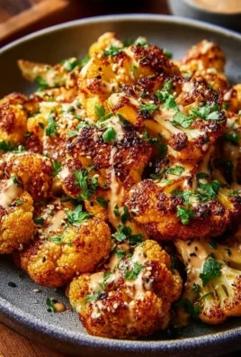 Bowl of Moroccan cauliflower with tahini-honey dressing