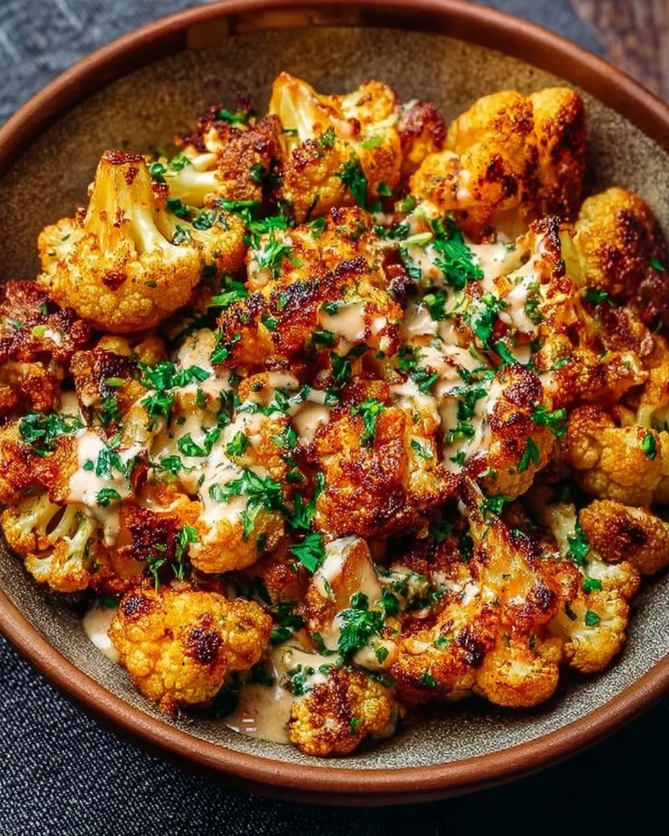 Moroccan Cauliflower with Tahini-Honey