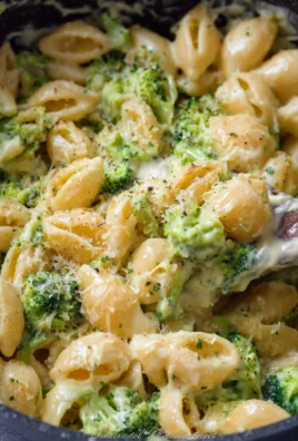 Creamy one pot healthy broccoli mac and cheese dish served in a bowl