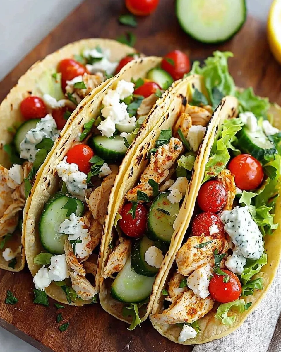 Quick Mediterranean Chicken Tacos