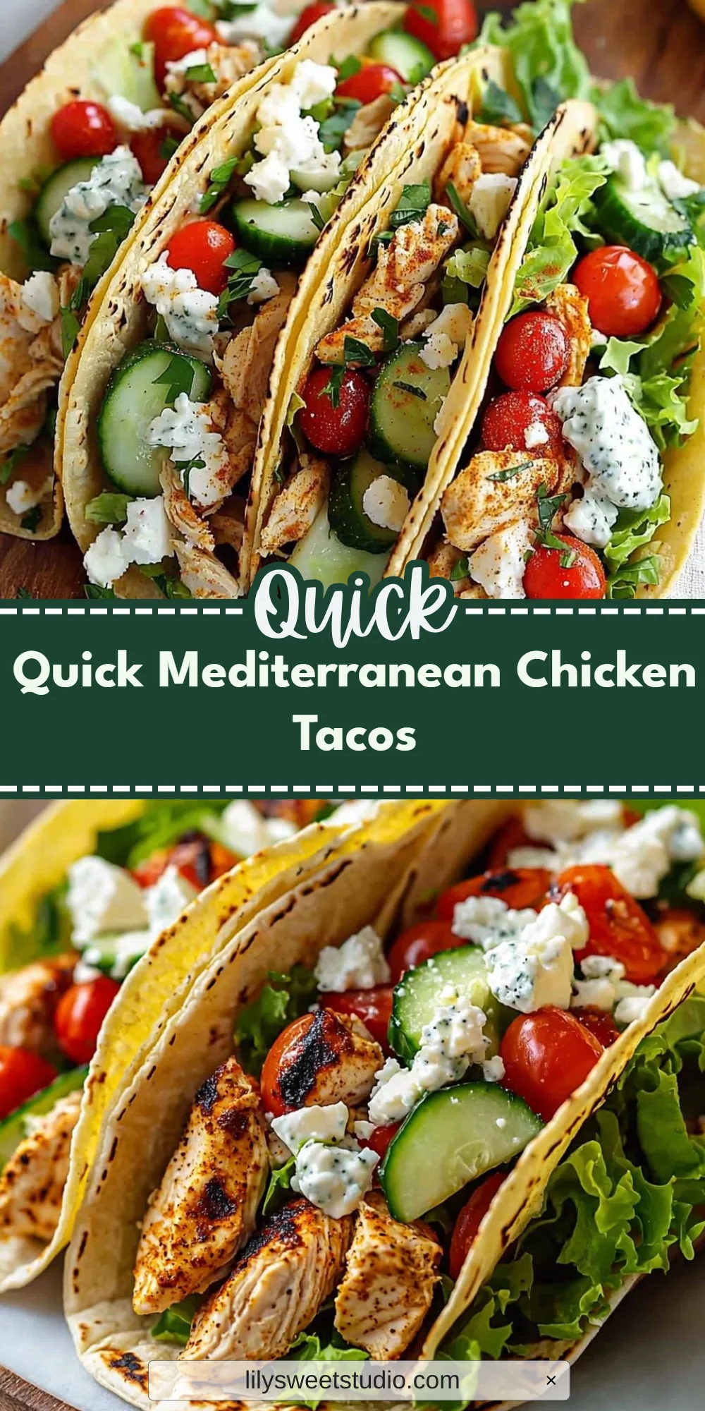 Quick Mediterranean Chicken Tacos