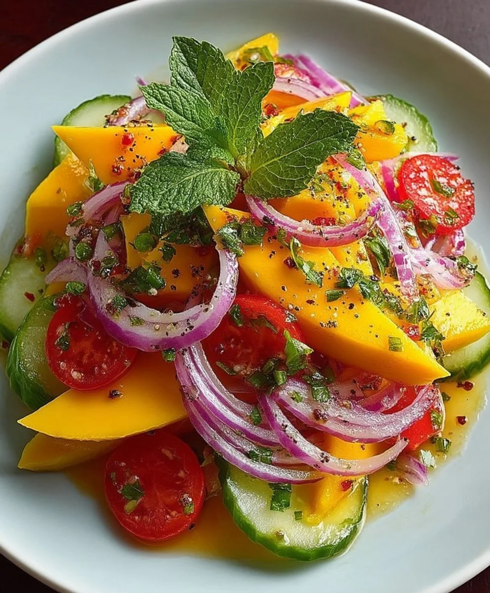 Refreshing Mango Salad Recipe with Lime Dressing