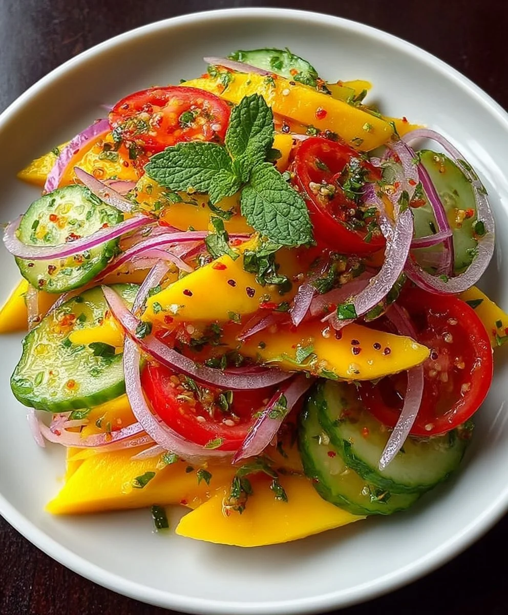 Refreshing Mango Salad Recipe with Lime Dressing