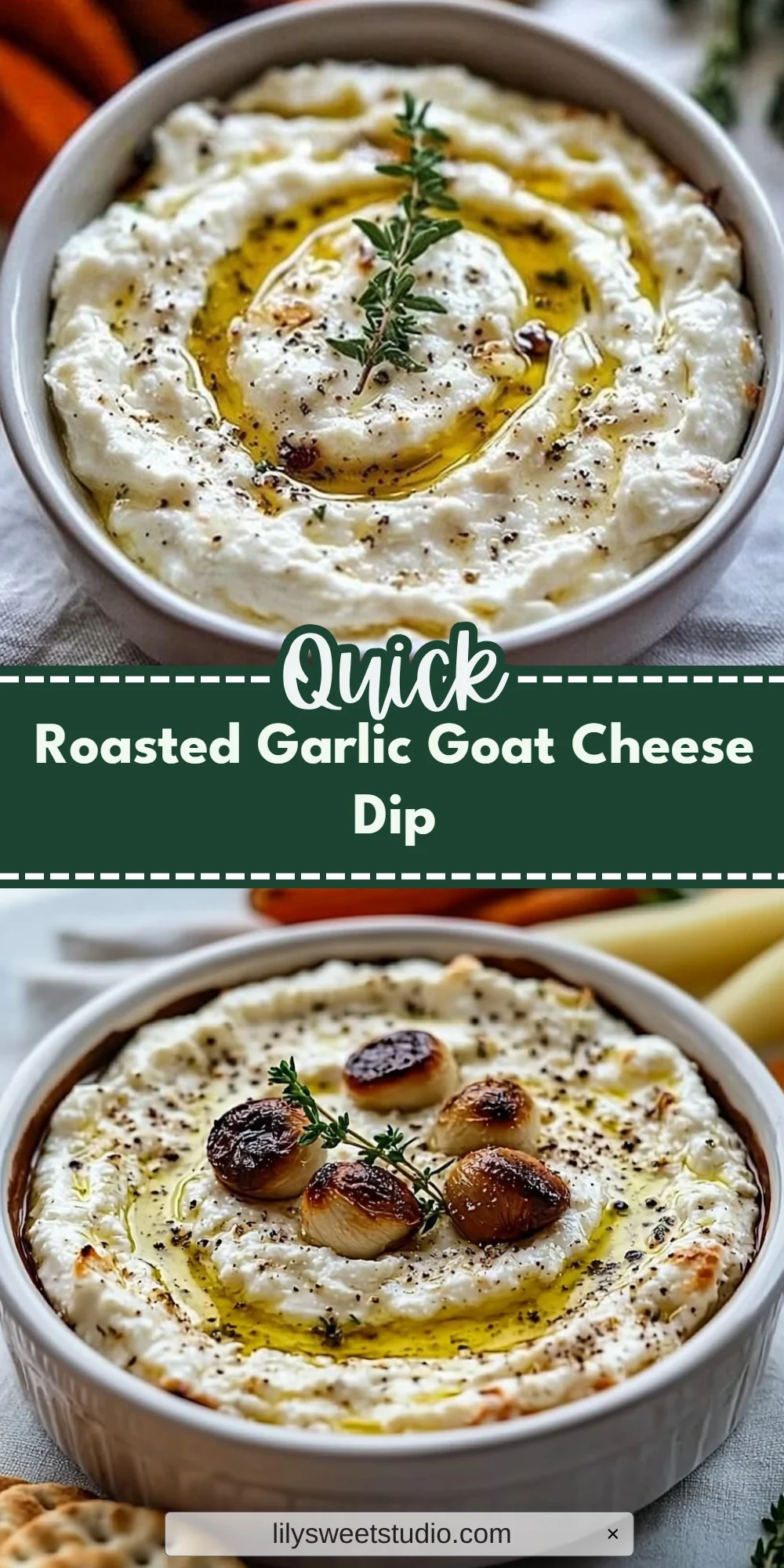 Roasted Garlic Goat Cheese Dip