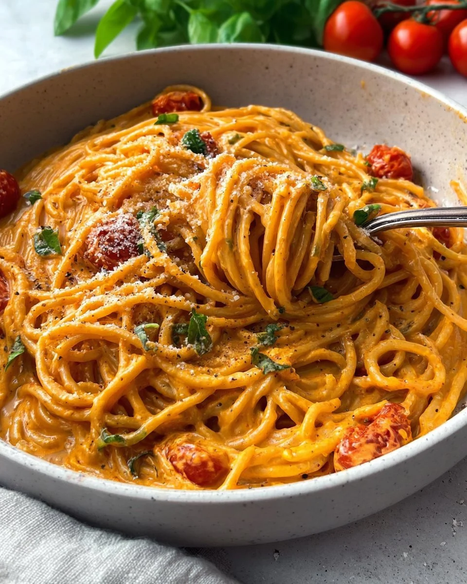Roasted Tomato and Garlic Ricotta Pasta