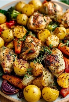 Sheet pan lemon herb chicken with vibrant roasted vegetables