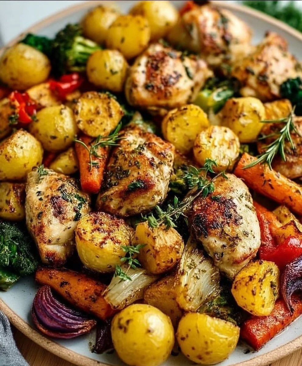 Sheet Pan Lemon Herb Chicken and Vegetables