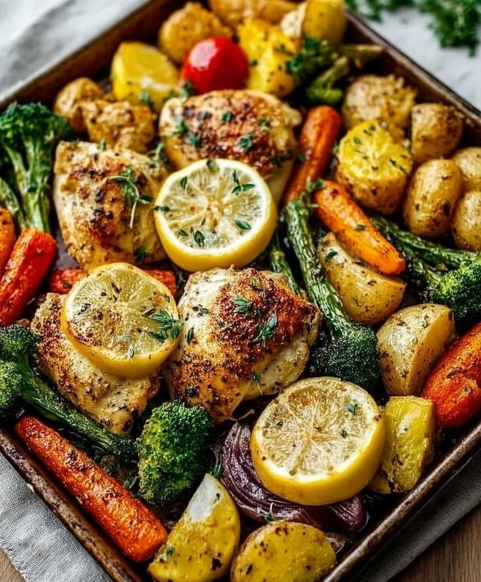 Sheet Pan Lemon Herb Chicken and Vegetables
