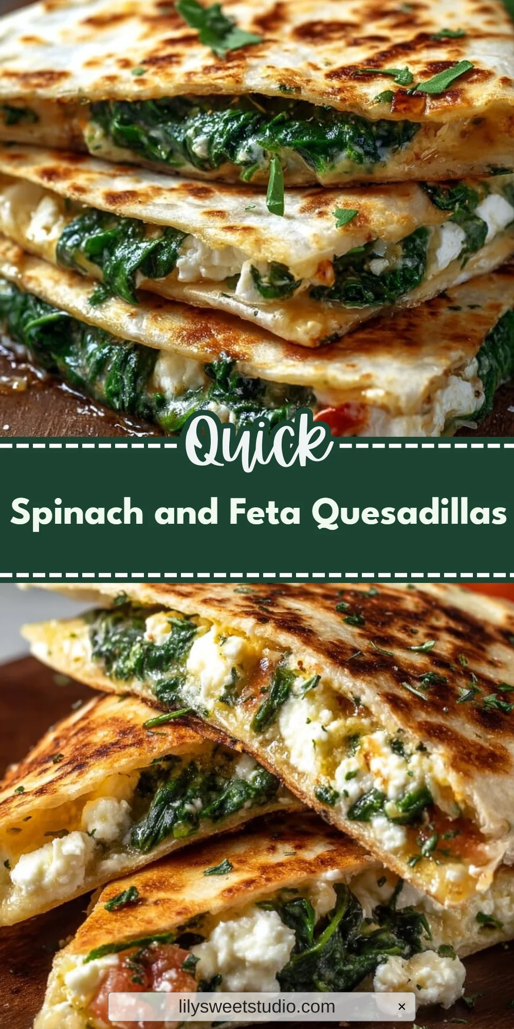 Spinach and Feta Quesadillas