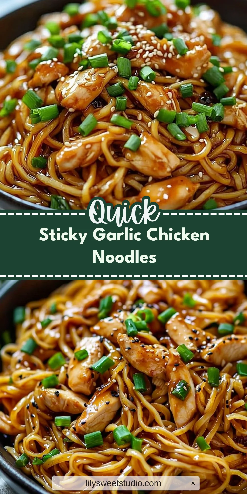 Sticky Garlic Chicken Noodles
