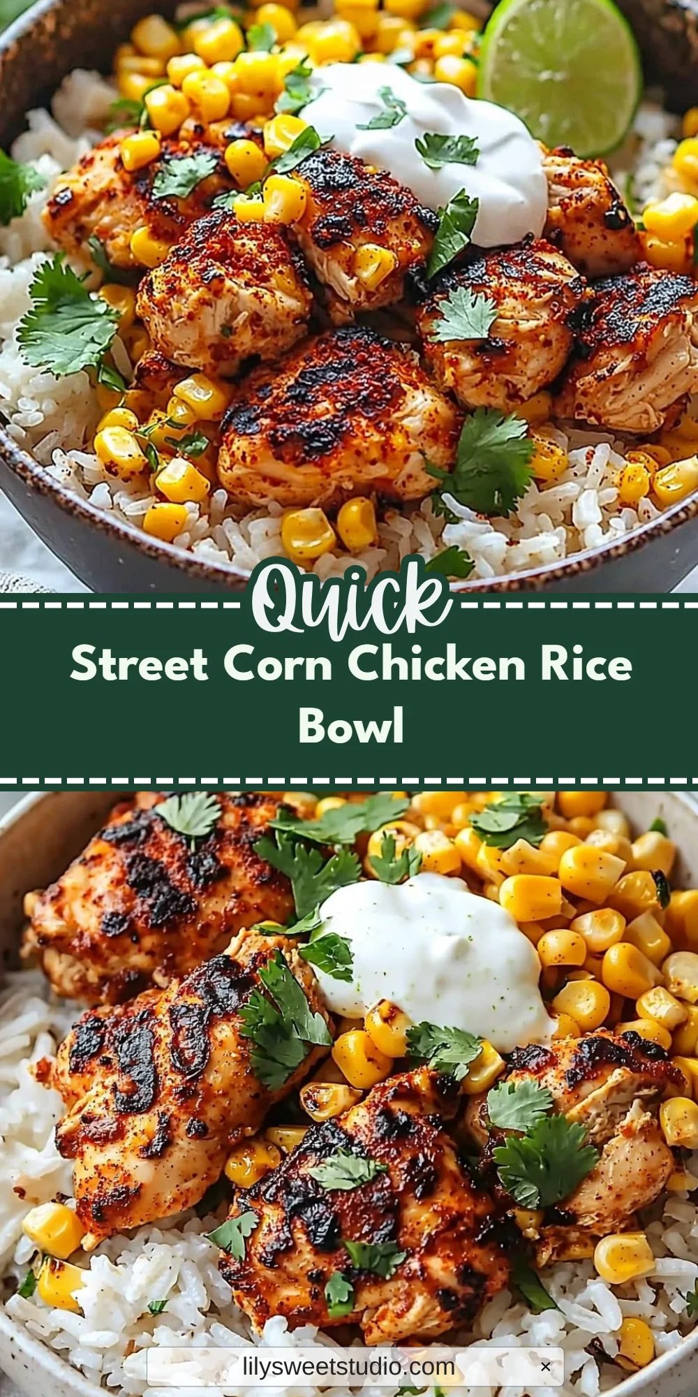 Street Corn Chicken Rice Bowl