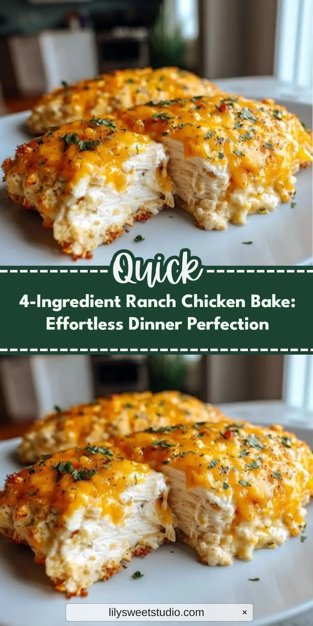 4-Ingredient Ranch Chicken Bake: Effortless Dinner Perfection
