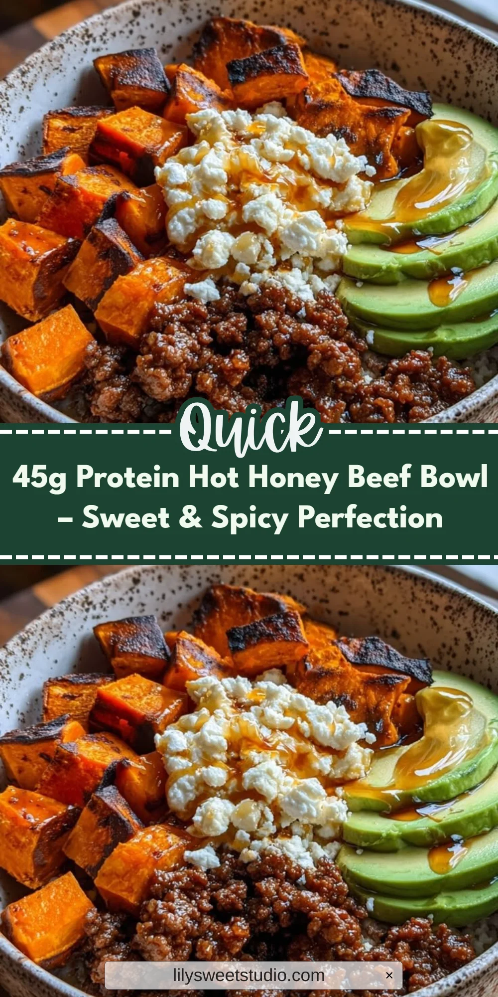 45g Protein Hot Honey Beef Bowl – Sweet & Spicy Perfection