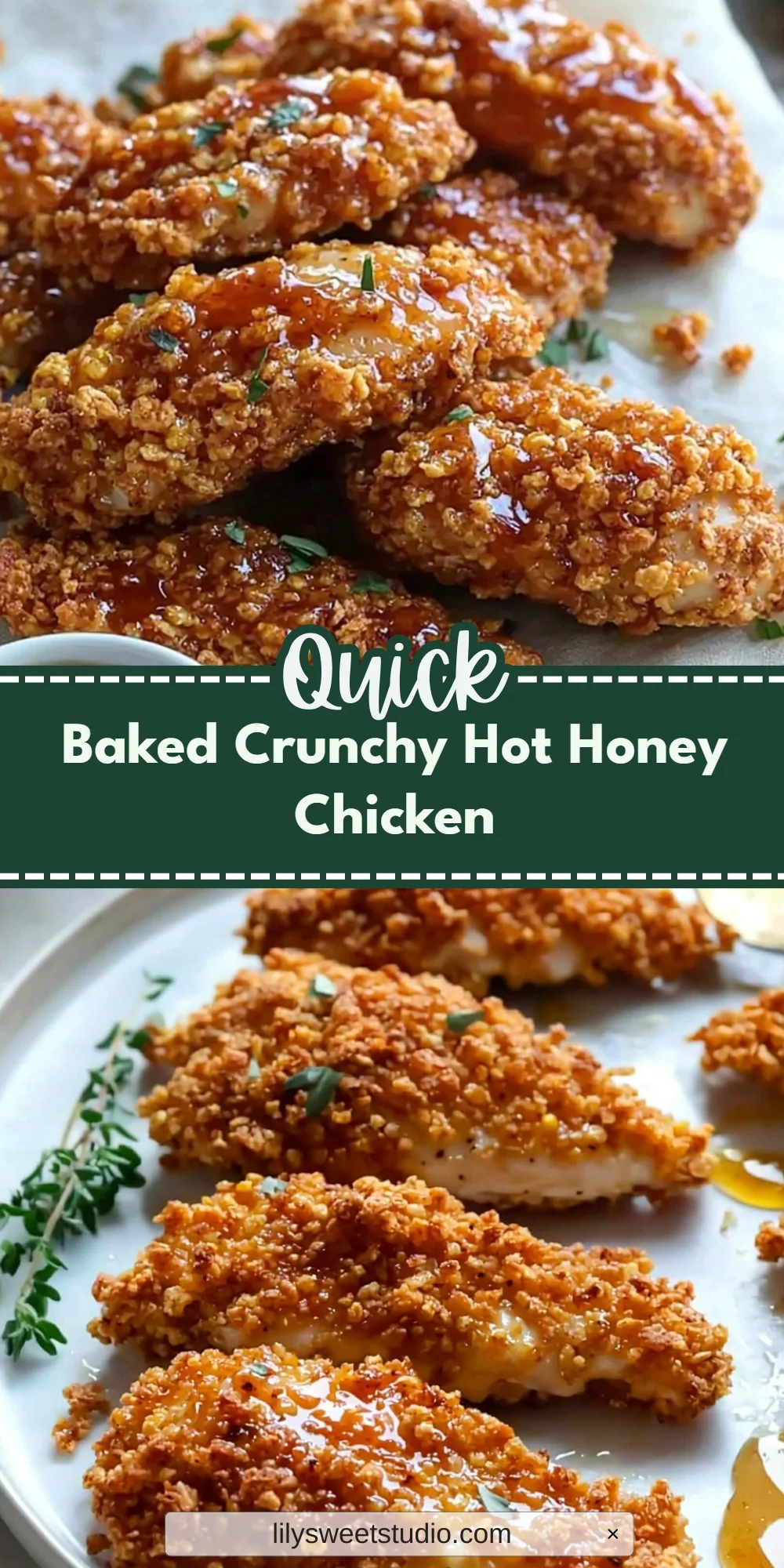 Baked Crunchy Hot Honey Chicken