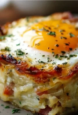 Baked Eggs Napoleon served on a plate, ideal for brunch recipes